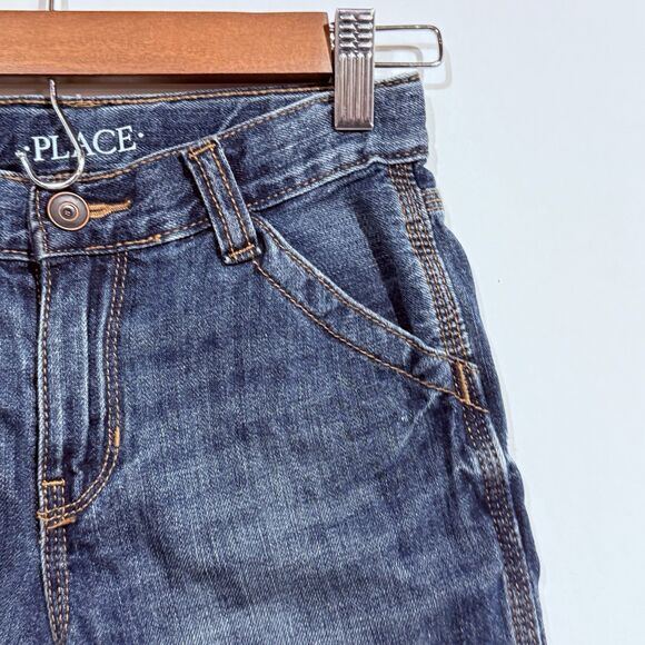 Childrens Place Boys Adjustable Waist Blue Denim Jean Shorts Size 6 Inseam 8in - Picture 7 of 15
